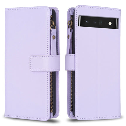 9 Card Slots Zipper Wallet Leather Flip Phone Case, For Google Pixel 8 Pro, For Google Pixel 8, For Google Pixel 7a, For Google Pixel 7 Pro