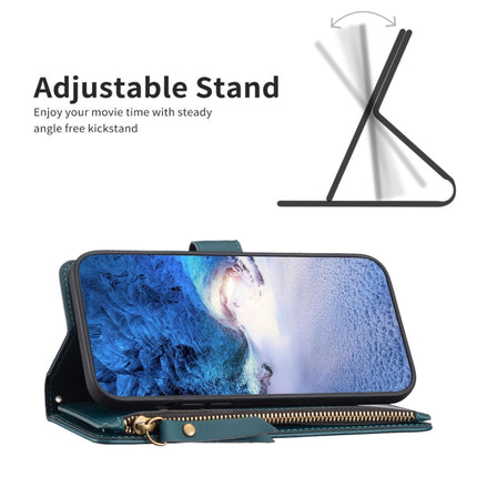 9 Card Slots Zipper Wallet Leather Flip Phone Case, For Google Pixel 7