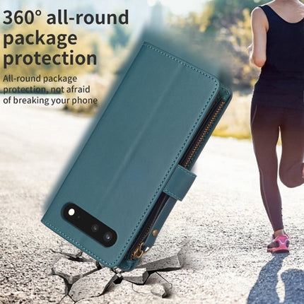 9 Card Slots Zipper Wallet Leather Flip Phone Case, For Google Pixel 7