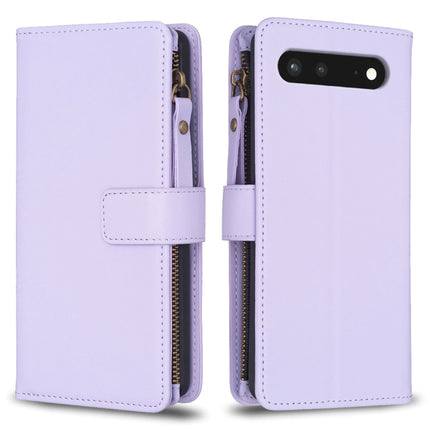 9 Card Slots Zipper Wallet Leather Flip Phone Case, For Google Pixel 7