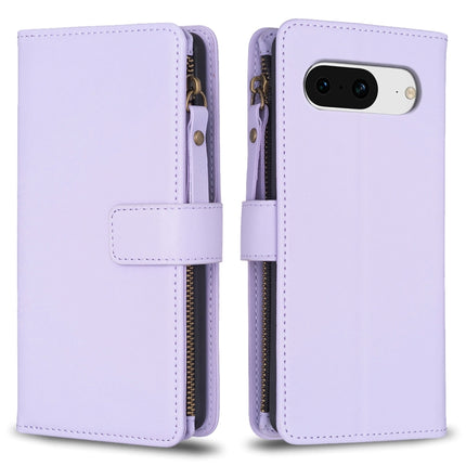 9 Card Slots Zipper Wallet Leather Flip Phone Case, For Google Pixel 8 Pro, For Google Pixel 8, For Google Pixel 7a, For Google Pixel 7 Pro