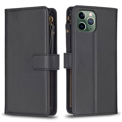 9 Card Slots Zipper Wallet Leather Flip Phone Case, For iPhone 12 Pro Max, For iPhone 11 Pro Max, For iPhone 11, For iPhone 11 Pro