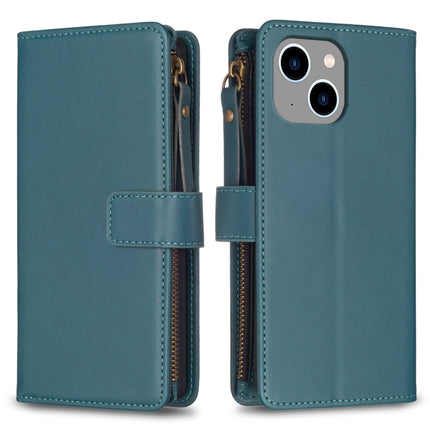 9 Card Slots Zipper Wallet Leather Flip Phone Case, For iPhone 14 Plus, For iPhone 14 / 13, For iPhone 14 Pro, For iPhone 14 Pro Max