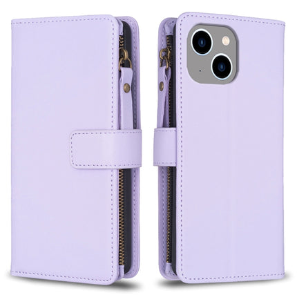 9 Card Slots Zipper Wallet Leather Flip Phone Case, For iPhone 14 Plus, For iPhone 14 / 13, For iPhone 14 Pro, For iPhone 14 Pro Max