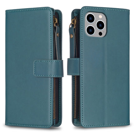 9 Card Slots Zipper Wallet Leather Flip Phone Case, For iPhone 14 Plus, For iPhone 14 / 13, For iPhone 14 Pro, For iPhone 14 Pro Max