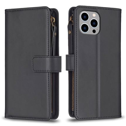 9 Card Slots Zipper Wallet Leather Flip Phone Case, For iPhone 14 Plus, For iPhone 14 / 13, For iPhone 14 Pro, For iPhone 14 Pro Max