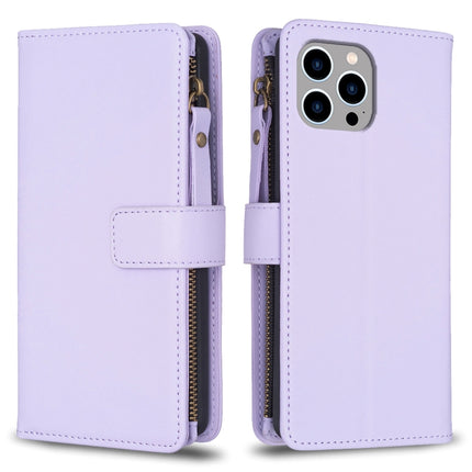9 Card Slots Zipper Wallet Leather Flip Phone Case, For iPhone 14 Plus, For iPhone 14 / 13, For iPhone 14 Pro, For iPhone 14 Pro Max