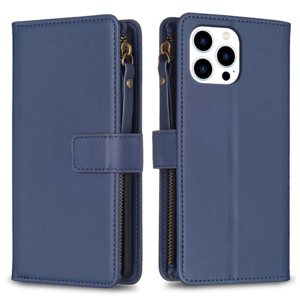 9 Card Slots Zipper Wallet Leather Flip Phone Case, For iPhone 15 Pro Max, For iPhone 15 Pro, For iPhone 15 Plus, For iPhone 15