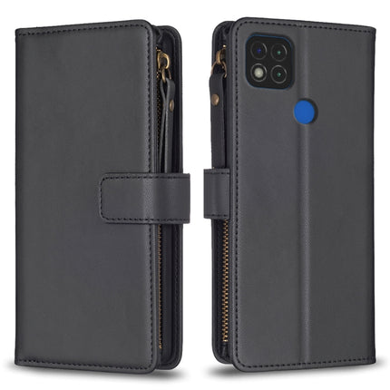 9 Card Slots Zipper Wallet Leather Flip Phone Case, For Xiaomi Redmi 9, For Xiaomi Redmi 9C, For Xiaomi Redmi Note 9 Pro Max