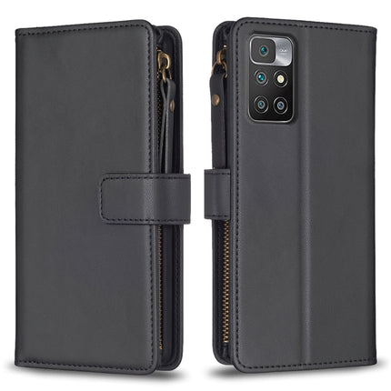 9 Card Slots Zipper Wallet Leather Flip Phone Case, For Xiaomi Mi 11T / 11T Pro, For Xiaomi Redmi 10, For Xiaomi Mi 11 Lite, For Xiaomi Redmi Note 10 5G