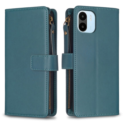 9 Card Slots Zipper Wallet Leather Flip Phone Case, For Xiaomi Redmi A1 / A2, For Xiaomi Redmi Note 12 Pro+ 5G Global, For Xiaomi Redmi Note 12 Pro, For Xiaomi Redmi Note 12 5G