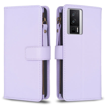 9 Card Slots Zipper Wallet Leather Flip Phone Case, For Xiaomi Redmi 12C, For Xiaomi 13 Lite, For Xiaomi Redmi K60 / K60 Pro, For Xiaomi 13 Pro