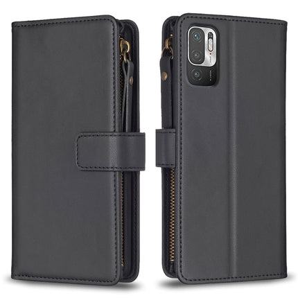 9 Card Slots Zipper Wallet Leather Flip Phone Case, For Xiaomi Mi 11T / 11T Pro, For Xiaomi Redmi 10, For Xiaomi Mi 11 Lite, For Xiaomi Redmi Note 10 5G