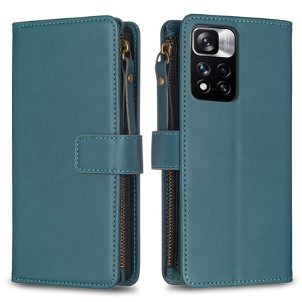 9 Card Slots Zipper Wallet Leather Flip Phone Case, For Xiaomi Redmi 10C, For Xiaomi 12 Pro, For Xiaomi 12, For Xiaomi Redmi Note 11 Pro