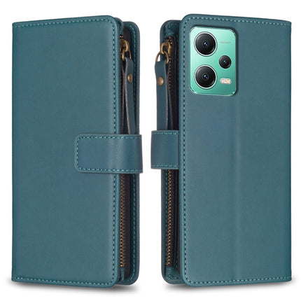 9 Card Slots Zipper Wallet Leather Flip Phone Case, For Xiaomi Redmi A1 / A2, For Xiaomi Redmi Note 12 Pro+ 5G Global, For Xiaomi Redmi Note 12 Pro, For Xiaomi Redmi Note 12 5G