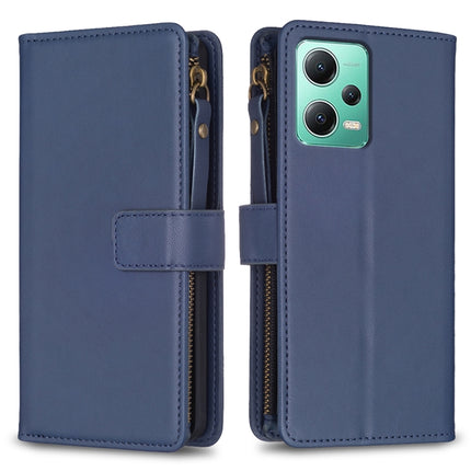 9 Card Slots Zipper Wallet Leather Flip Phone Case, For Xiaomi Redmi A1 / A2, For Xiaomi Redmi Note 12 Pro+ 5G Global, For Xiaomi Redmi Note 12 Pro, For Xiaomi Redmi Note 12 5G