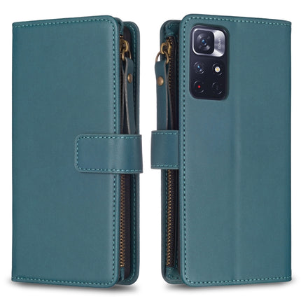 9 Card Slots Zipper Wallet Leather Flip Phone Case, For Xiaomi Poco F5 5G, For Xiaomi Redmi Note 12S 4G, For Xiaomi Redmi Note 12 4G, For Xiaomi Civi 3 5G