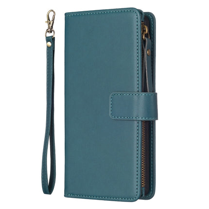 9 Card Slots Zipper Wallet Leather Flip Phone Case, For Xiaomi Redmi Note 9, For Xiaomi Redmi Note 9 Pro Max