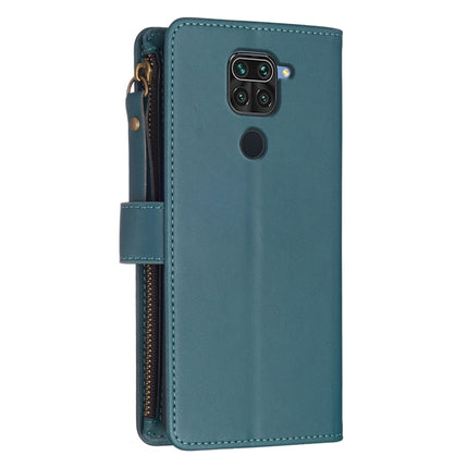 9 Card Slots Zipper Wallet Leather Flip Phone Case, For Xiaomi Redmi Note 9, For Xiaomi Redmi Note 9 Pro Max