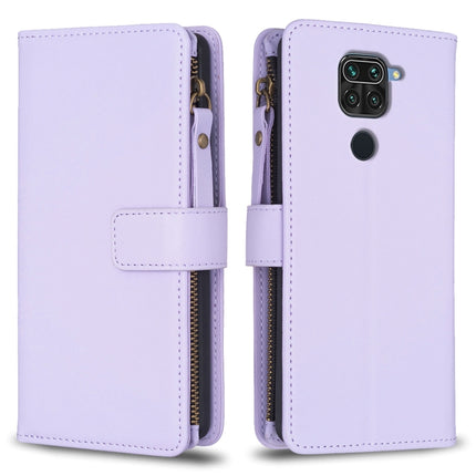 9 Card Slots Zipper Wallet Leather Flip Phone Case, For Xiaomi Redmi Note 9, For Xiaomi Redmi Note 9 Pro Max