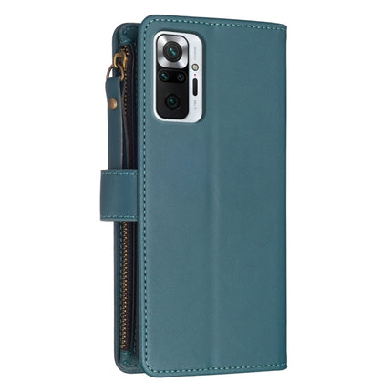9 Card Slots Zipper Wallet Leather Flip Phone Case, For Xiaomi Redmi Note 10 Pro, For Xiaomi Redmi Note 10, For Xiaomi Redmi K40 / K40 Pro, For Xiaomi Poco M3