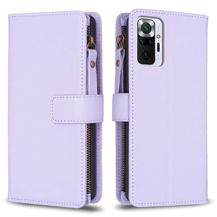 9 Card Slots Zipper Wallet Leather Flip Phone Case, For Xiaomi Redmi Note 10 Pro, For Xiaomi Redmi Note 10, For Xiaomi Redmi K40 / K40 Pro, For Xiaomi Poco M3