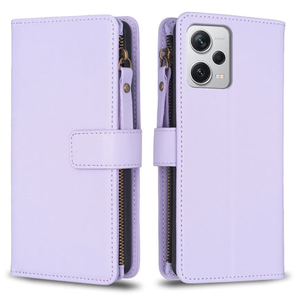 9 Card Slots Zipper Wallet Leather Flip Phone Case, For Xiaomi Redmi A1 / A2, For Xiaomi Redmi Note 12 Pro+ 5G Global, For Xiaomi Redmi Note 12 Pro, For Xiaomi Redmi Note 12 5G