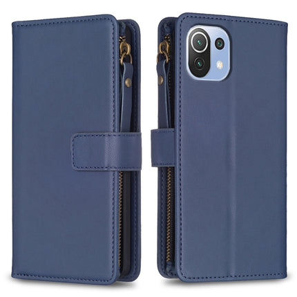 9 Card Slots Zipper Wallet Leather Flip Phone Case, For Xiaomi Mi 11T / 11T Pro, For Xiaomi Redmi 10, For Xiaomi Mi 11 Lite, For Xiaomi Redmi Note 10 5G