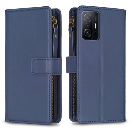 9 Card Slots Zipper Wallet Leather Flip Phone Case, For Xiaomi Mi 11T / 11T Pro, For Xiaomi Redmi 10, For Xiaomi Mi 11 Lite, For Xiaomi Redmi Note 10 5G