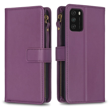 9 Card Slots Zipper Wallet Leather Flip Phone Case, For Xiaomi Redmi Note 10 Pro, For Xiaomi Redmi Note 10, For Xiaomi Redmi K40 / K40 Pro, For Xiaomi Poco M3