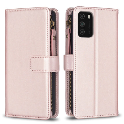 9 Card Slots Zipper Wallet Leather Flip Phone Case, For Xiaomi Redmi Note 10 Pro, For Xiaomi Redmi Note 10, For Xiaomi Redmi K40 / K40 Pro, For Xiaomi Poco M3