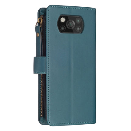 9 Card Slots Zipper Wallet Leather Flip Phone Case, For Xiaomi Poco X3, For Xiaomi Redmi 9A, For Xiaomi Redmi 9, For Xiaomi Redmi 9C