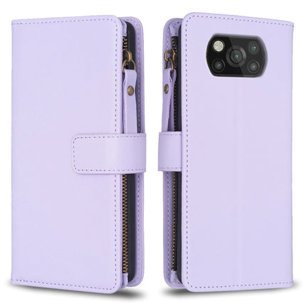 9 Card Slots Zipper Wallet Leather Flip Phone Case, For Xiaomi Poco X3, For Xiaomi Redmi 9A, For Xiaomi Redmi 9, For Xiaomi Redmi 9C