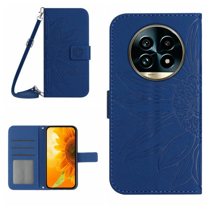 Skin Feel Sun Flower Embossed Flip Leather Phone Case with Lanyard, For Realme 13 Pro 5G / 13 Pro+ 5G, For Realme C63 5G