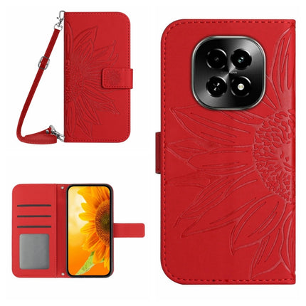 Skin Feel Sun Flower Embossed Flip Leather Phone Case with Lanyard, For Realme 13 Pro 5G / 13 Pro+ 5G, For Realme C63 5G