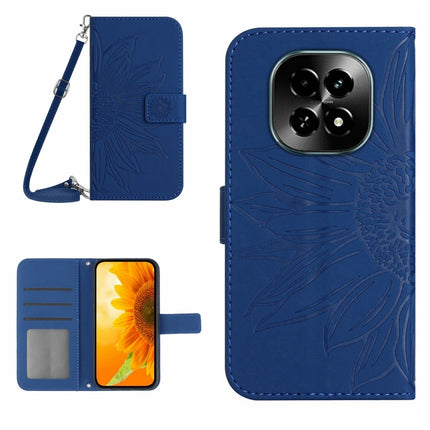 Skin Feel Sun Flower Embossed Flip Leather Phone Case with Lanyard, For Realme 13 Pro 5G / 13 Pro+ 5G, For Realme C63 5G