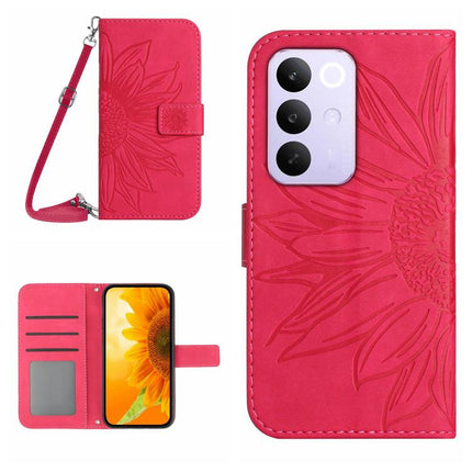 Skin Feel Sun Flower Embossed Flip Leather Phone Case with Lanyard, For Realme 16 Pro+ 5G, For Realme C85 5G