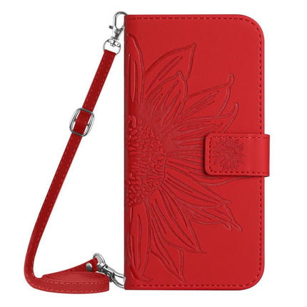 Skin Feel Sun Flower Embossed Flip Leather Phone Case with Lanyard, For Realme 16 Pro+ 5G, For Realme C85 5G