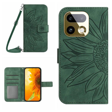 Skin Feel Sun Flower Embossed Flip Leather Phone Case with Lanyard, For Realme 16 Pro+ 5G, For Realme C85 5G