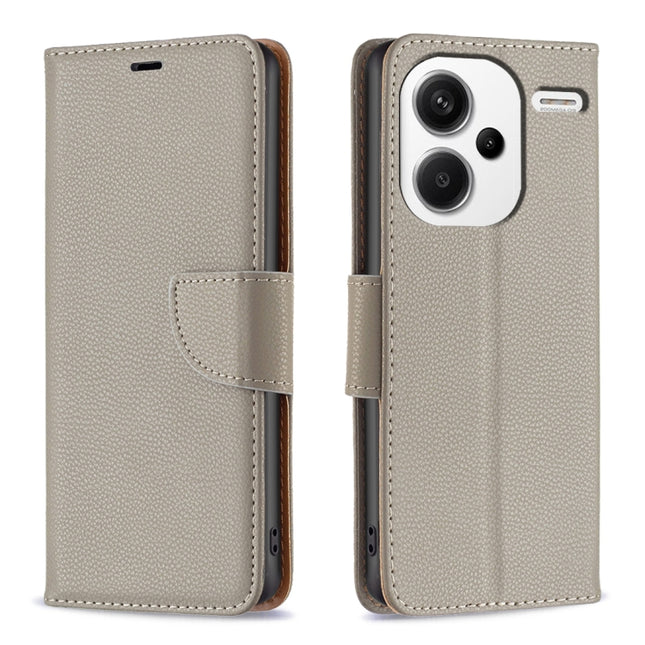 Litchi Texture Pure Color Leather Phone Case, For Xiaomi Redmi Note 13 Pro+ 5G, For Xiaomi Redmi Note 13 Pro 5G