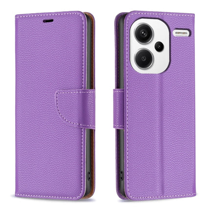 Litchi Texture Pure Color Leather Phone Case, For Xiaomi Redmi Note 13 Pro+ 5G, For Xiaomi Redmi Note 13 Pro 5G