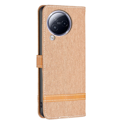 Color Block Denim Texture Leather Phone Case, For Xiaomi Civi 3 5G, For Xiaomi Redmi 13C