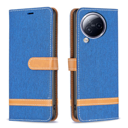 Color Block Denim Texture Leather Phone Case, For Xiaomi Civi 3 5G, For Xiaomi Redmi 13C