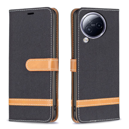 Color Block Denim Texture Leather Phone Case, For Xiaomi Civi 3 5G, For Xiaomi Redmi 13C