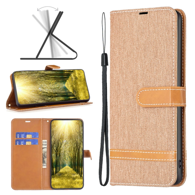 Color Block Denim Texture Leather Phone Case, For Xiaomi Redmi 12 4G, For Xiaomi Redmi 13C