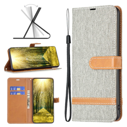 Color Block Denim Texture Leather Phone Case, For Xiaomi Redmi Note 13 Pro 4G Global, For Xiaomi Redmi 12 4G