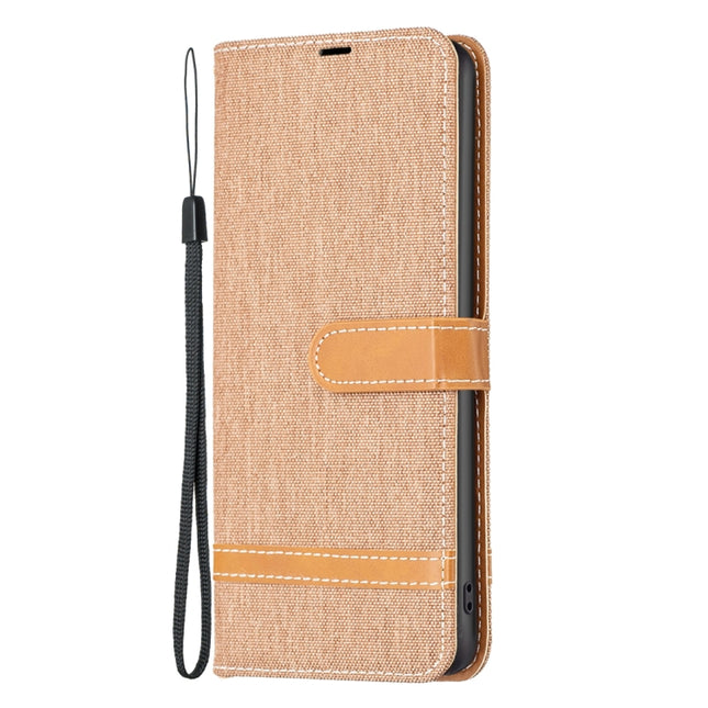 Color Block Denim Texture Leather Phone Case, For Xiaomi Redmi Note 13 Pro+ 5G, For Xiaomi Redmi Note 13 Pro 5G