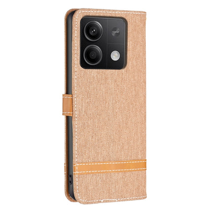 Color Block Denim Texture Leather Phone Case, For Xiaomi Redmi Note 13 4G Global, For Xiaomi Civi 3 5G