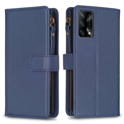 9 Card Slots Zipper Wallet Leather Flip Phone Case, For OPPO A94 5G / F19 Pro+ / Reno5 Z 5G, For OPPO A74 5G / A93 5G / A54 5G, For OPPO A74 4G / F19 4G, For OPPO A92 / A72 / A52