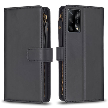 9 Card Slots Zipper Wallet Leather Flip Phone Case, For OPPO A94 5G / F19 Pro+ / Reno5 Z 5G, For OPPO A74 5G / A93 5G / A54 5G, For OPPO A74 4G / F19 4G, For OPPO A92 / A72 / A52